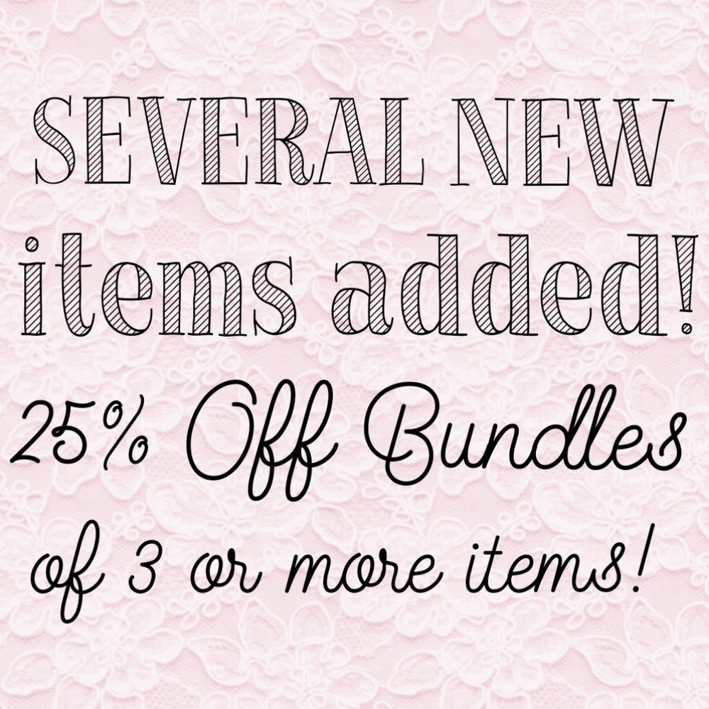25% off Bundles of 3 or more items!